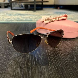 Juicy Couture sunglasses and case, never worn